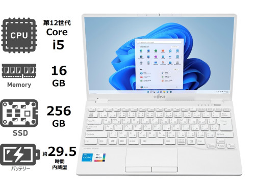 『訳アリ』【Win11】【美品】✨白・薄型✨設定済PC✨富士通【Ph28】